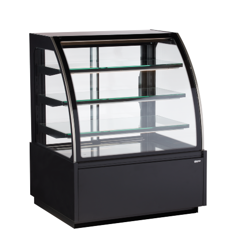 Service counter in elegant glass design.
