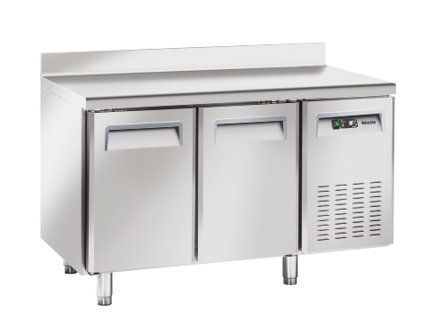 Compact cooler counter with a rear edge.