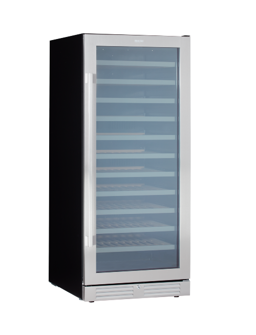 Wine cooler with space for 124 bottles.